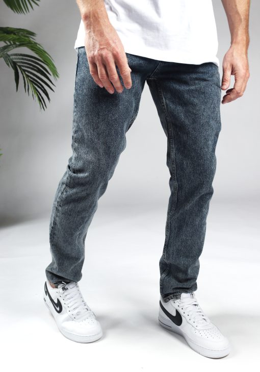 Voorkant denim heren jeans met loose fit