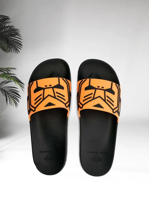 Bovenkant oranje Black Bananas Commander slides slippers