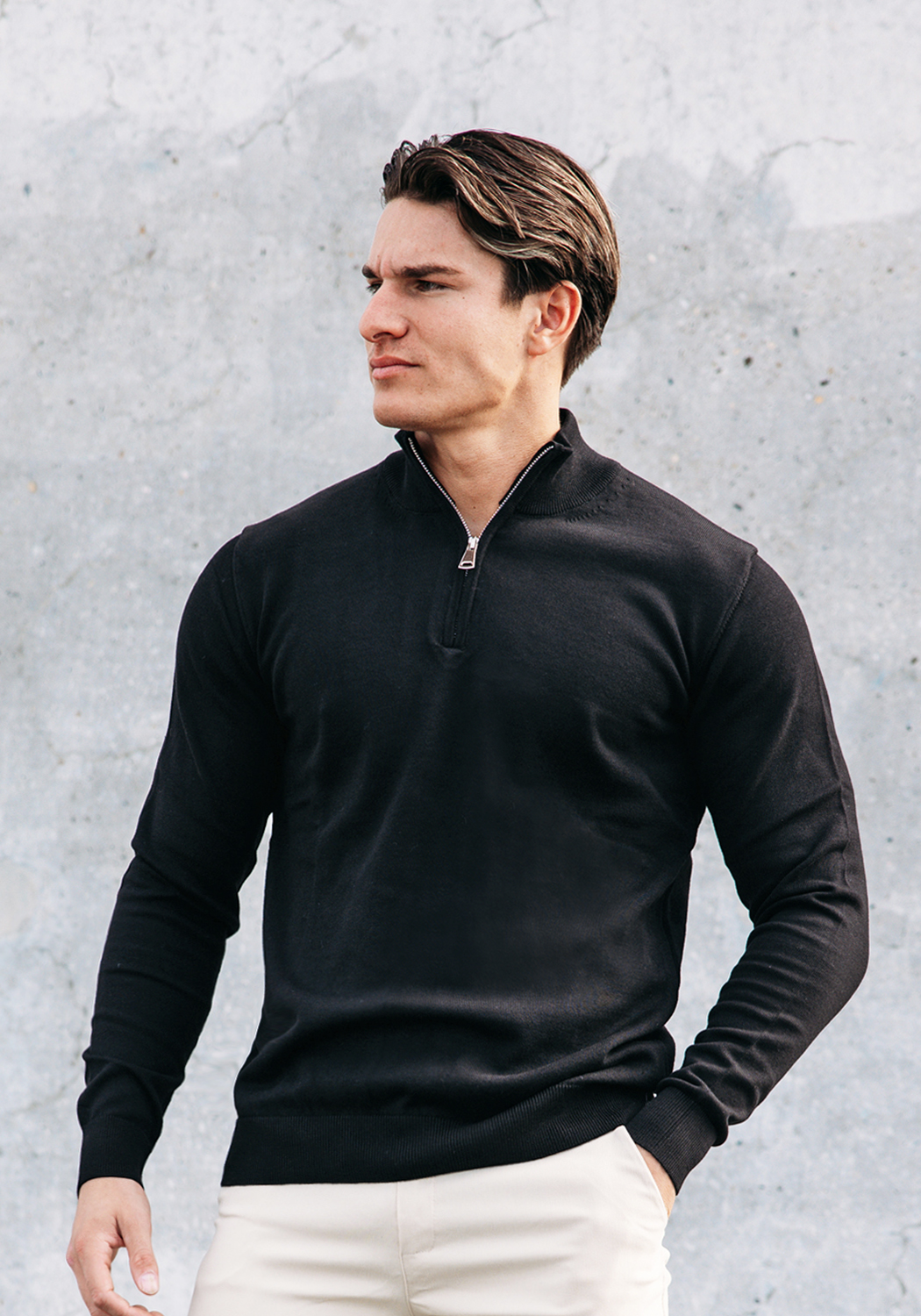 Half zip black 2026 nick 1a