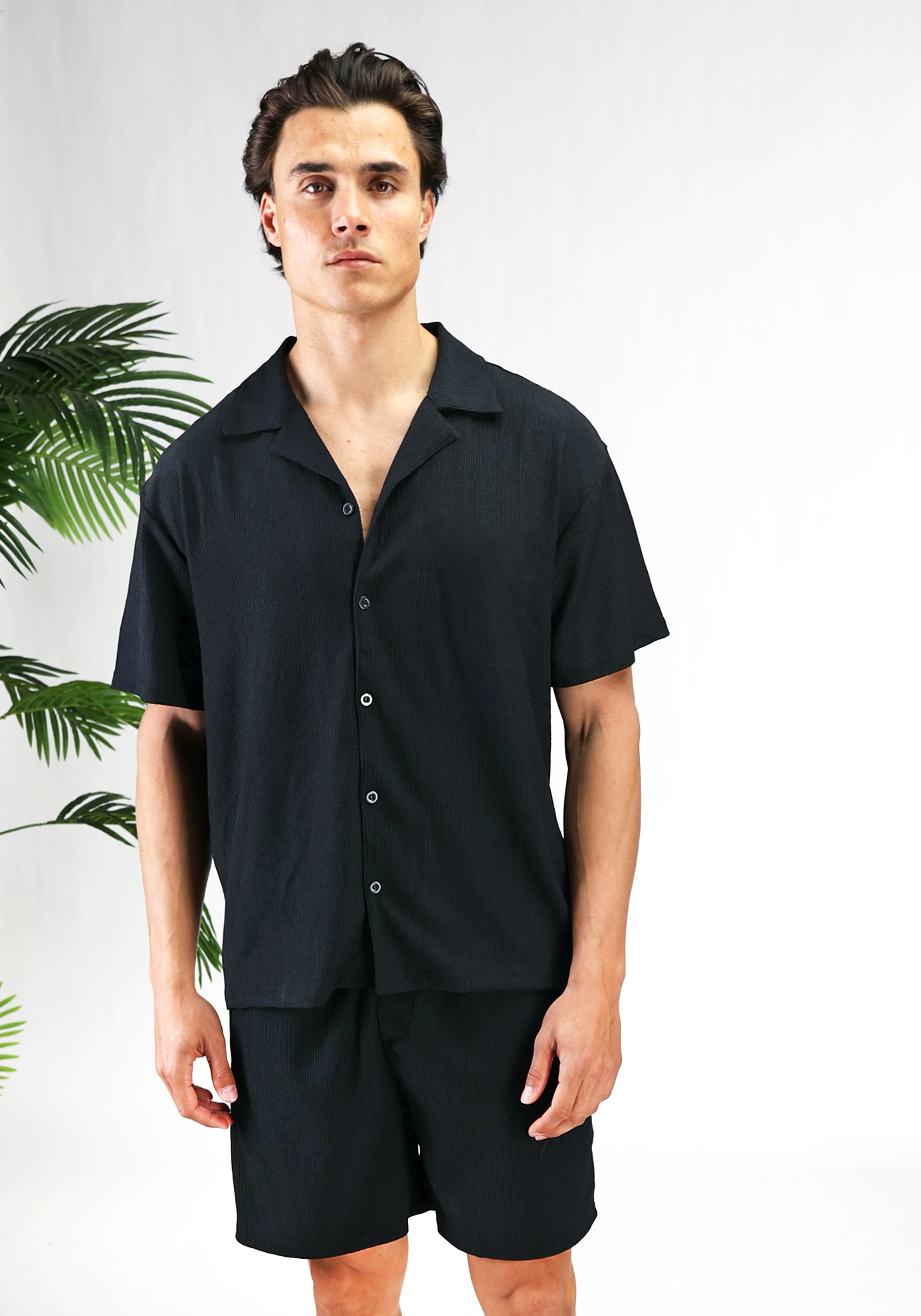 Ribbed Summer Set Black 1a