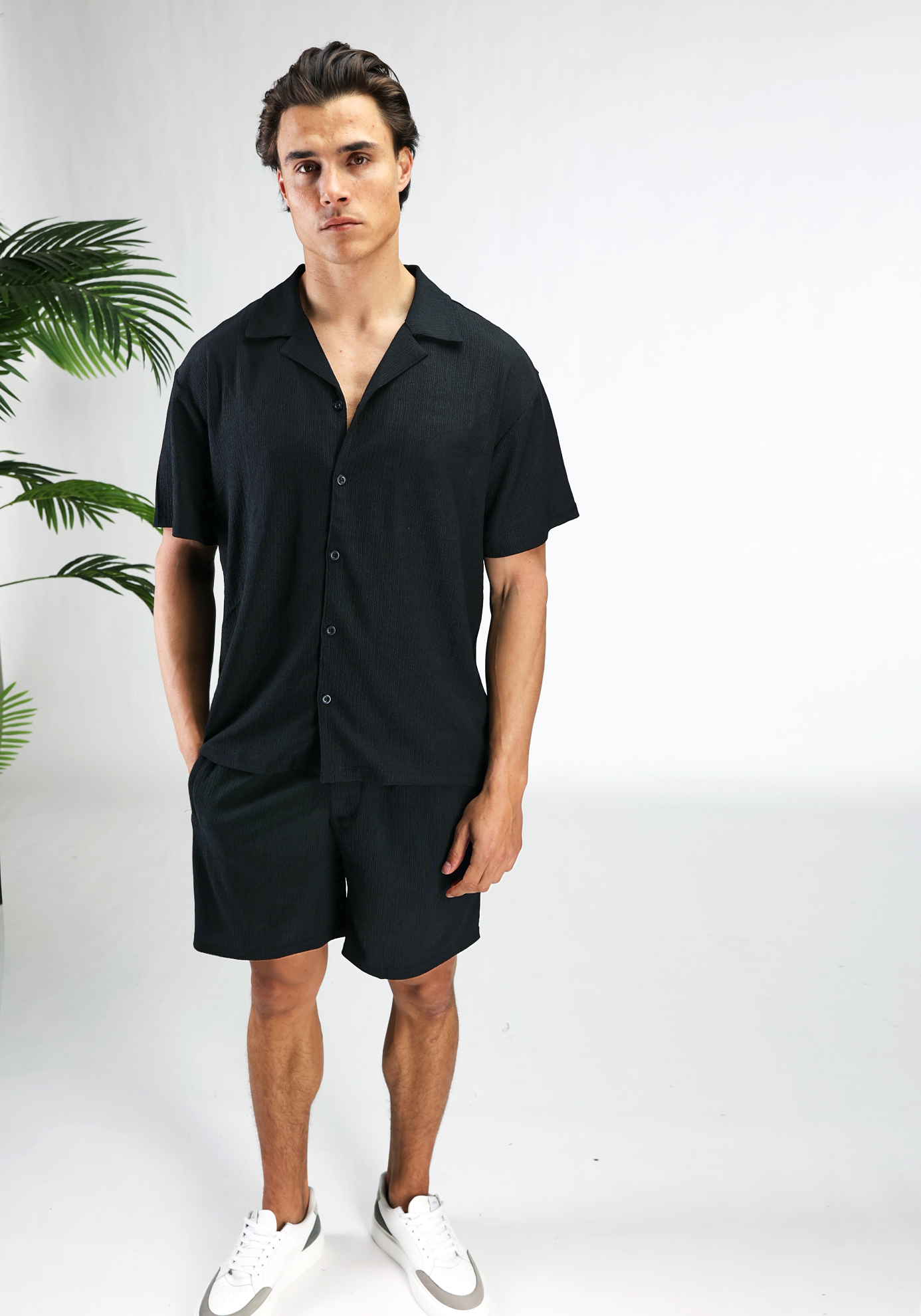 Ribbed Summer Set Black 3