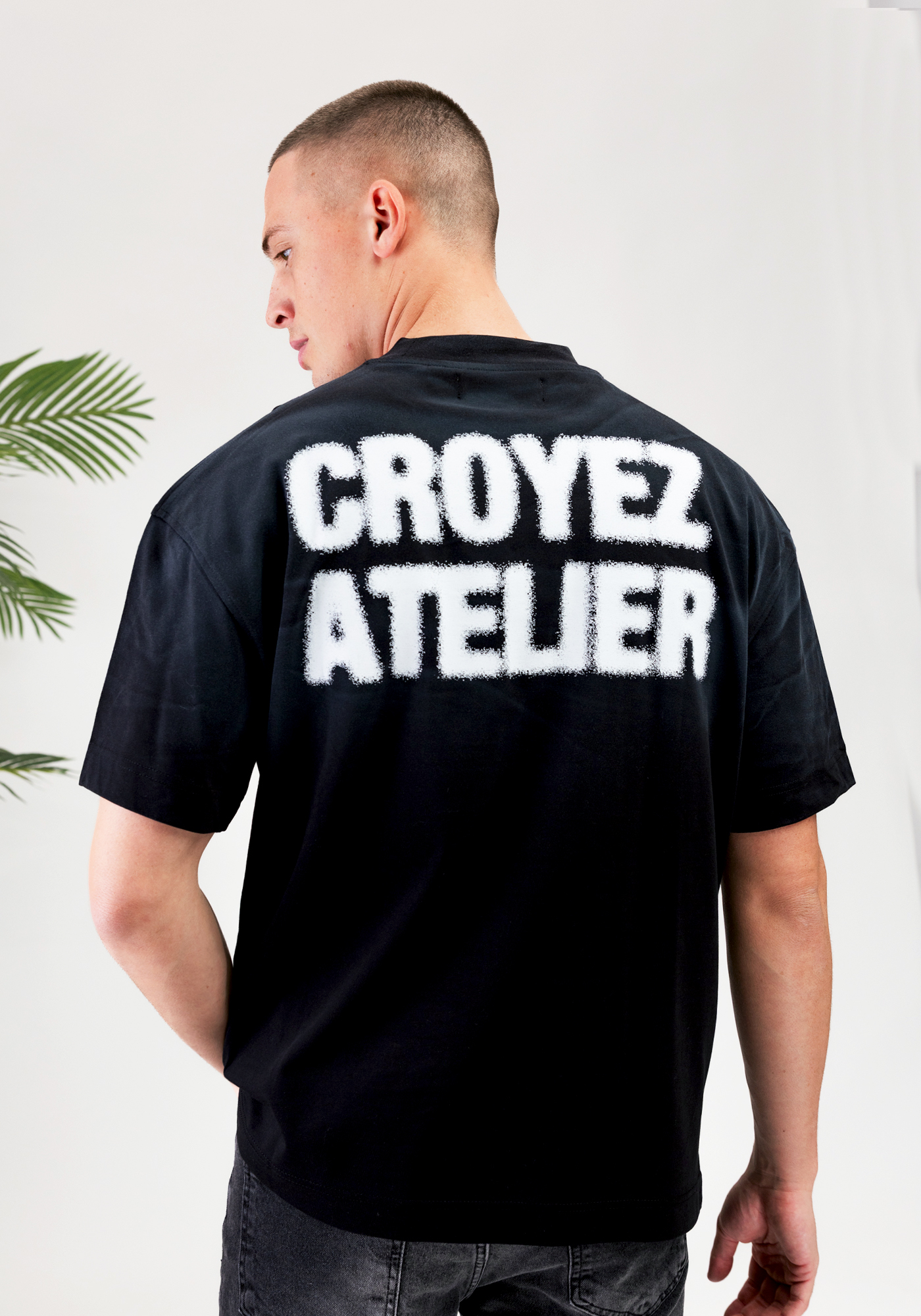 Croyez Sprayed Atelier Tshirt - Black 3