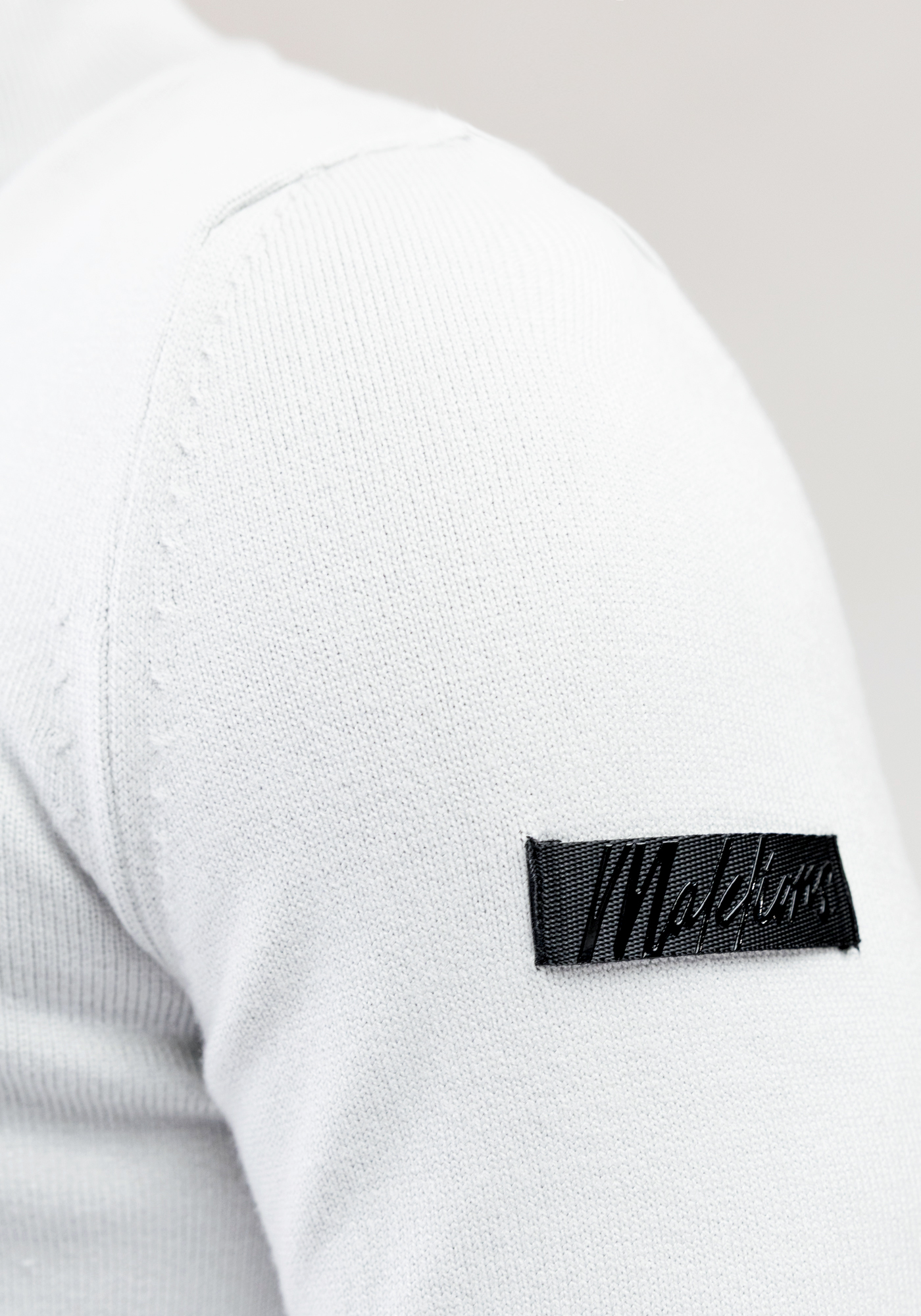 Malelions Knitted Quarter Zip ocean grey 1