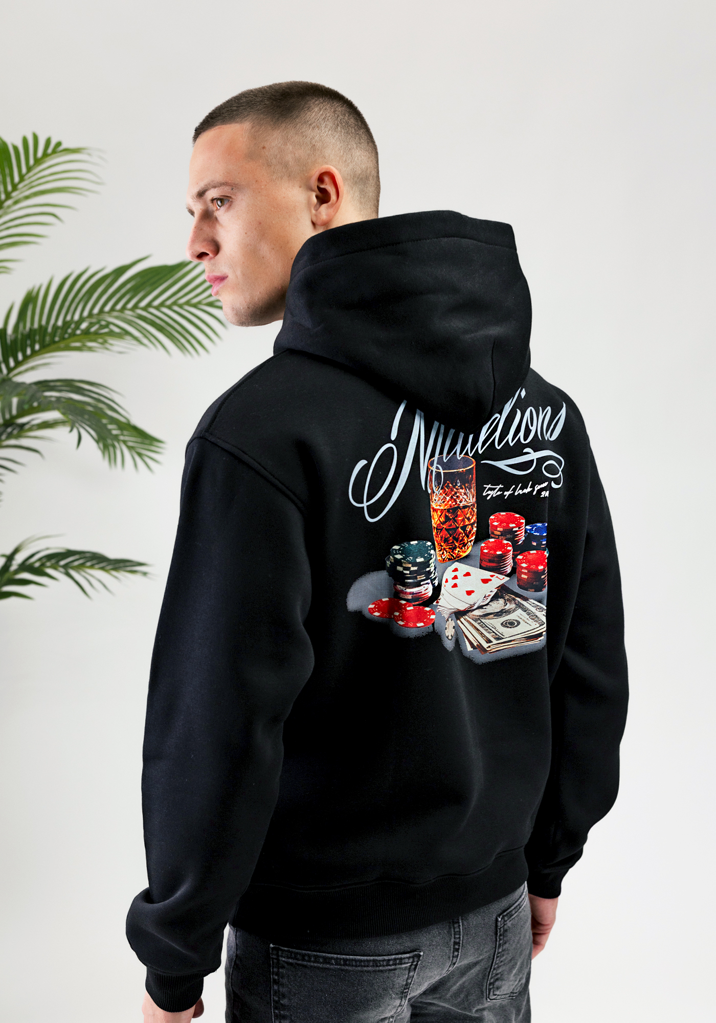 Malelions playing cards Hoodie Black 3