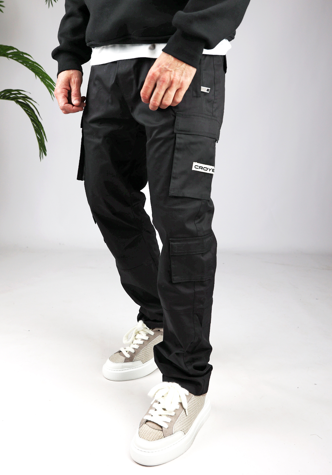 Croyez Gardener Cargo Pants Black 1