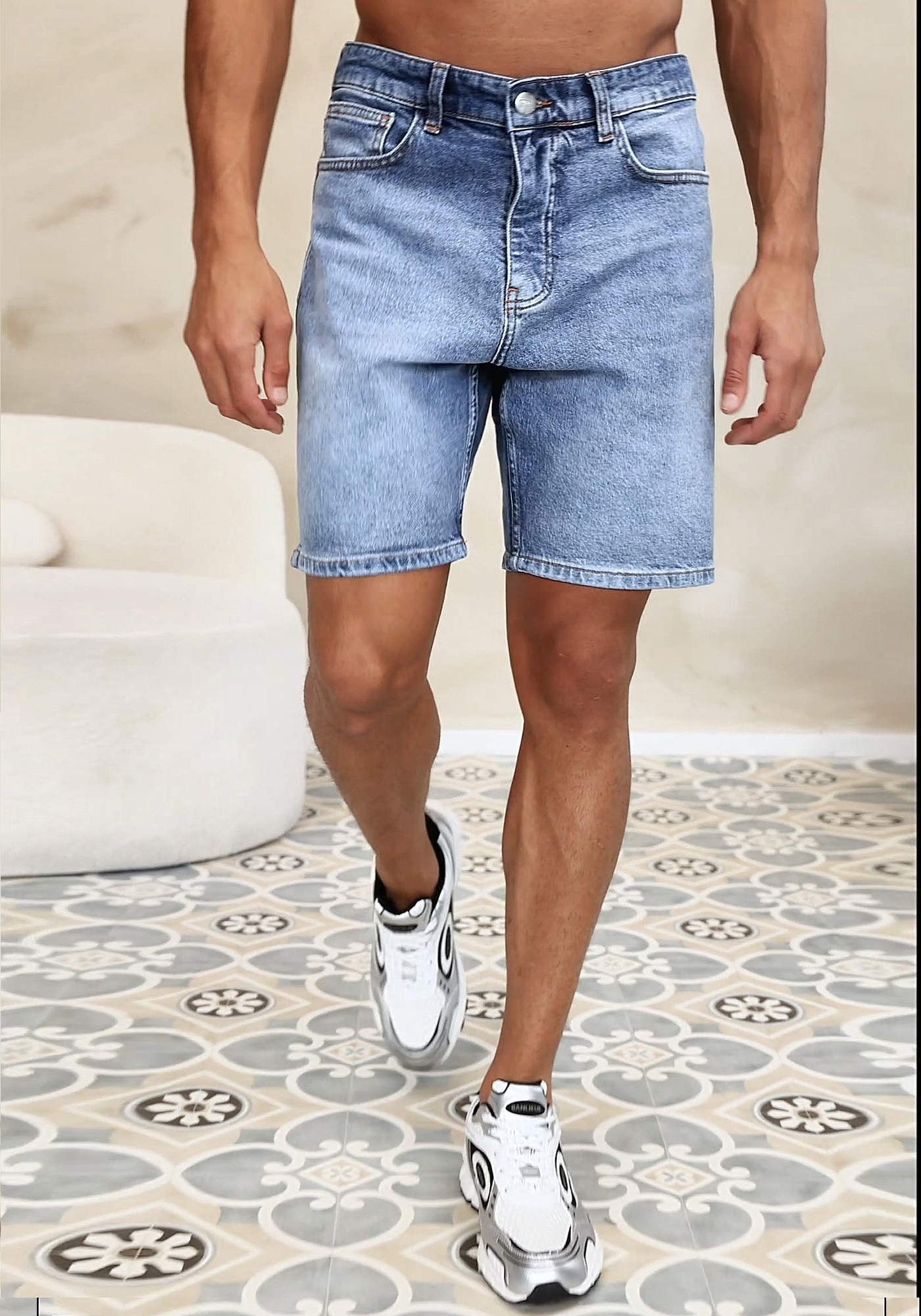 loose denim shorts blue 5a