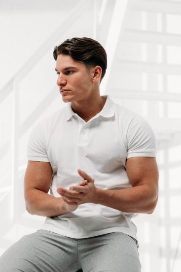 Cotton District BUTTON POLO WHITE