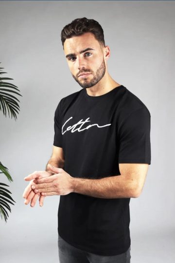 Cotton District COTTON SIGNATURE T-SHIRT BLACK