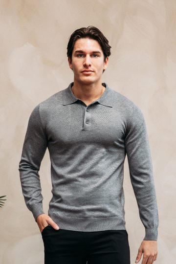Cotton District CUBAN POLO GREY