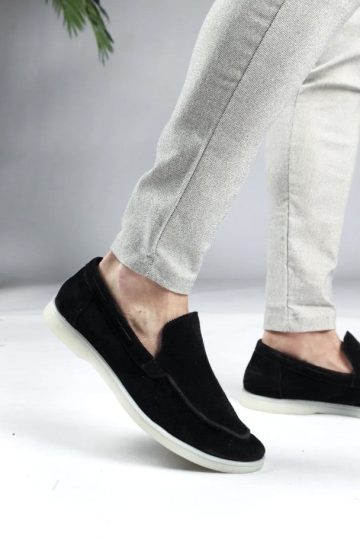Cotton District LOAFERS SUEDE LOW BLACK
