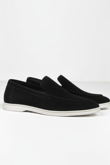 Cotton District LOAFERS SUEDE LOW BLACK