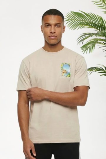 Cotton District MALELIONS AMALFI WINDOW T-SHIRT T-Shirts LIGHT PINK