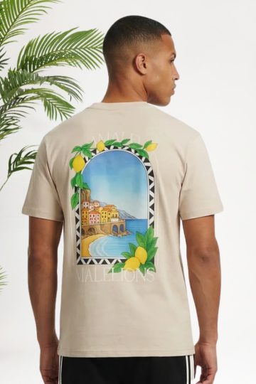 Cotton District MALELIONS AMALFI WINDOW T-SHIRT T-Shirts LIGHT PINK