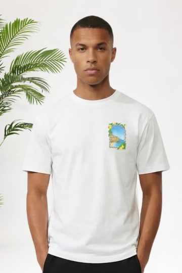 Cotton District MALELIONS AMALFI WINDOW T-SHIRT T-Shirts WHITE