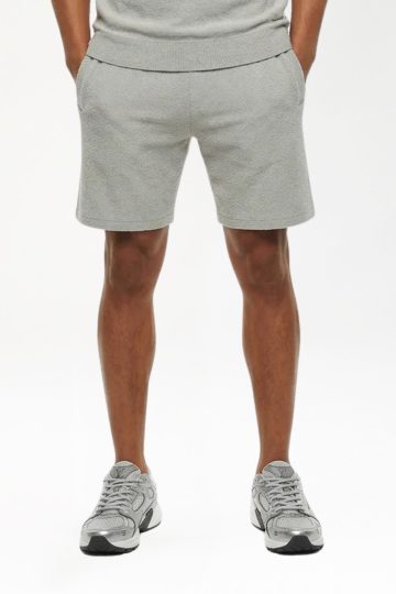 Cotton District MALELIONS BOUCLÉ SHORTS Shorts PEARL GREY