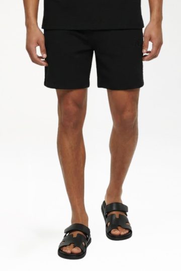 Cotton District MALELIONS EMBLEM SEERSUCKER SHORTS Shorts BLACK