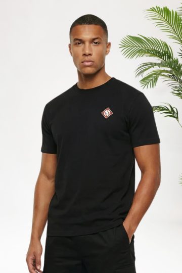 Cotton District MALELIONS GOTHIC TILE T-SHIRT T-Shirts BLACK