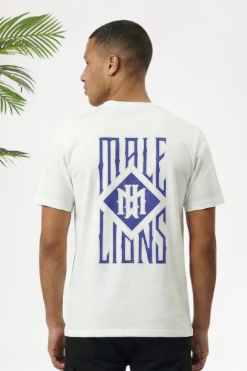 Cotton District MALELIONS GOTHIC TILE T-SHIRT T-Shirts WHITE