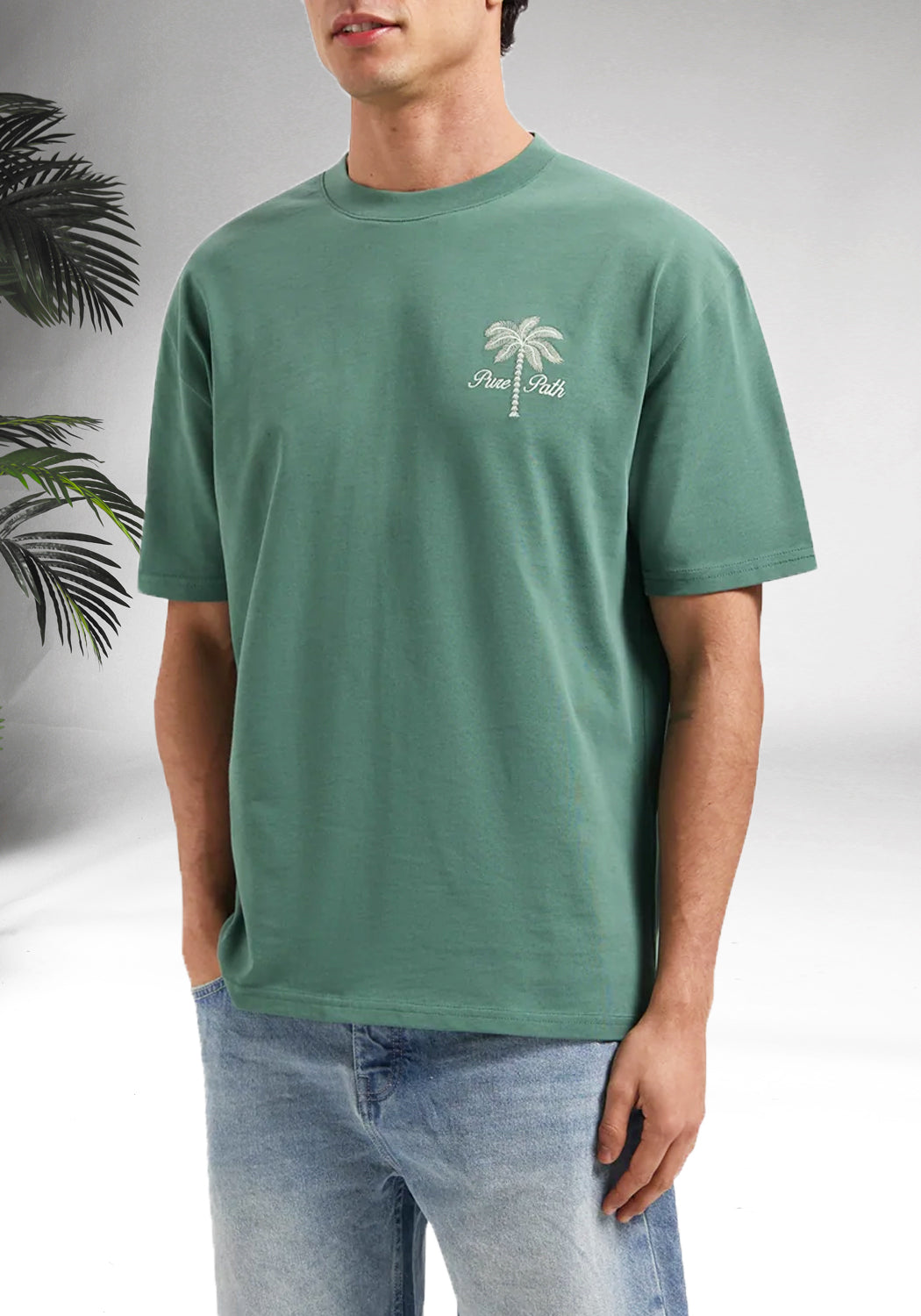 https://cdn.shopify.com/s/files/1/0935/6315/8909/files/PURE_PATH_STITCHED_PARADISE_T-SHIRT--CD1068-FADED_GREEN-1.jpg?v=1771504979 Cotton District PURE PATH STITCHED PARADISE T-SHIRT FADED GREEN