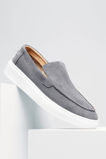 Cotton District SUEDE LOAFERS SAILOR ANTHRACITE