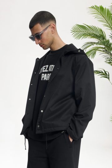 Cotton District Croyez Atelier Windbreaker Jackets & Bodywarmers BLACK