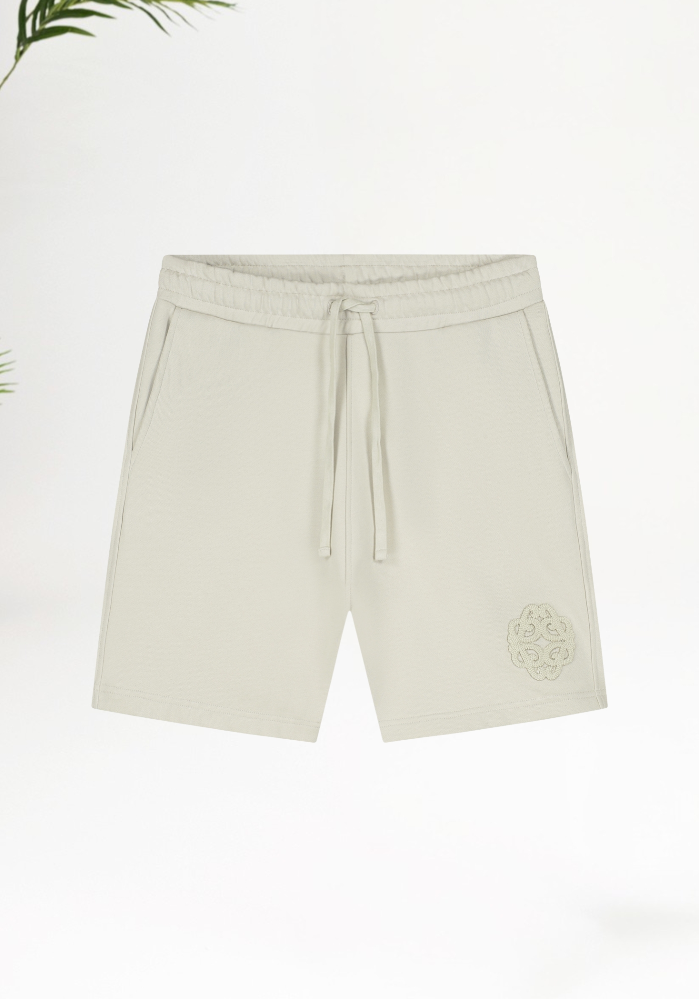 Emblem Badge Sweat Shorts - sand (5)