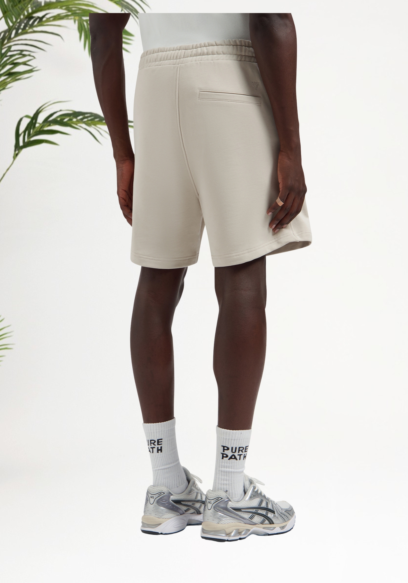 Emblem Badge Sweat Shorts - sand