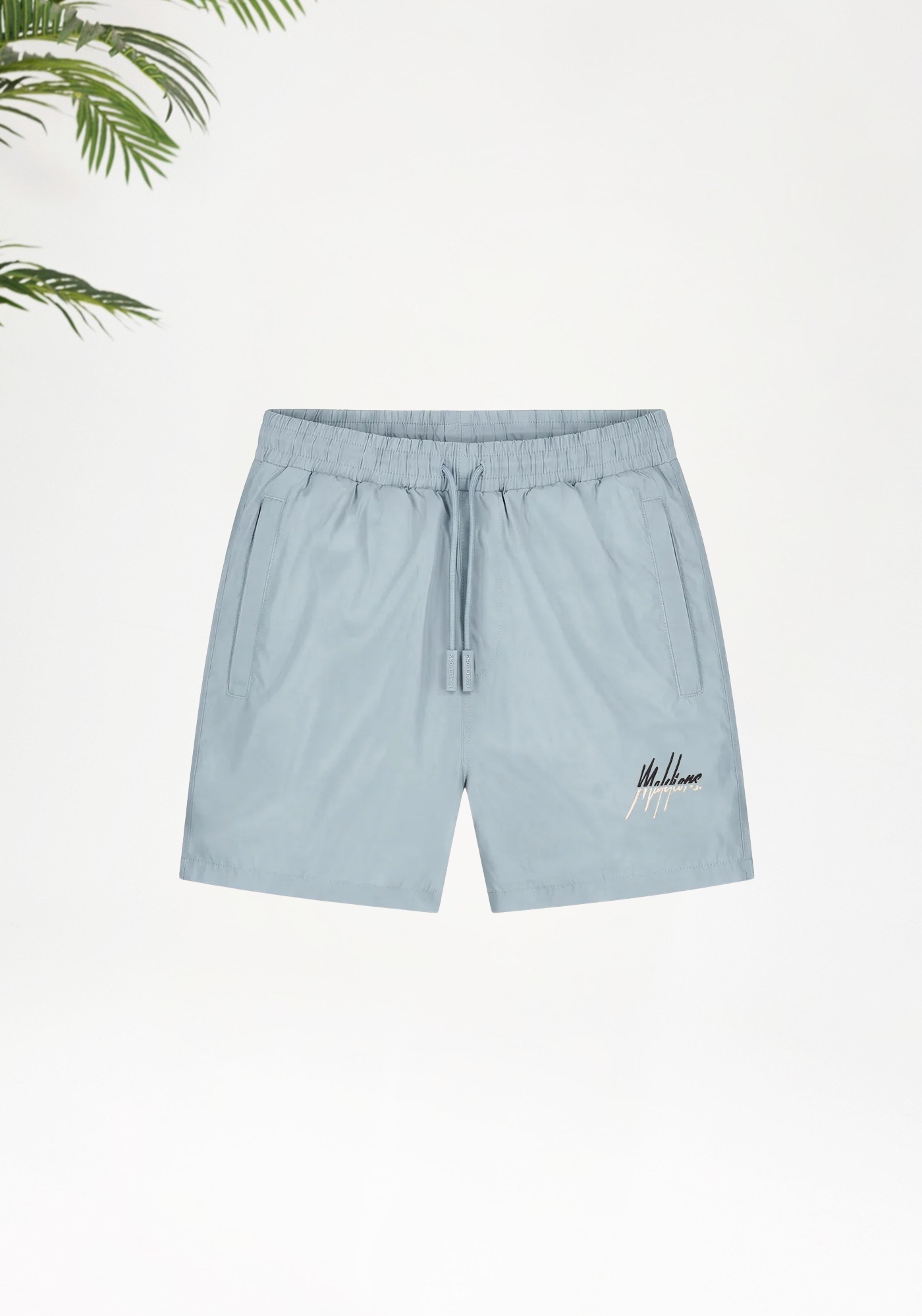 Malelions Men Split Swim Shorts _ Ice Blue (2)