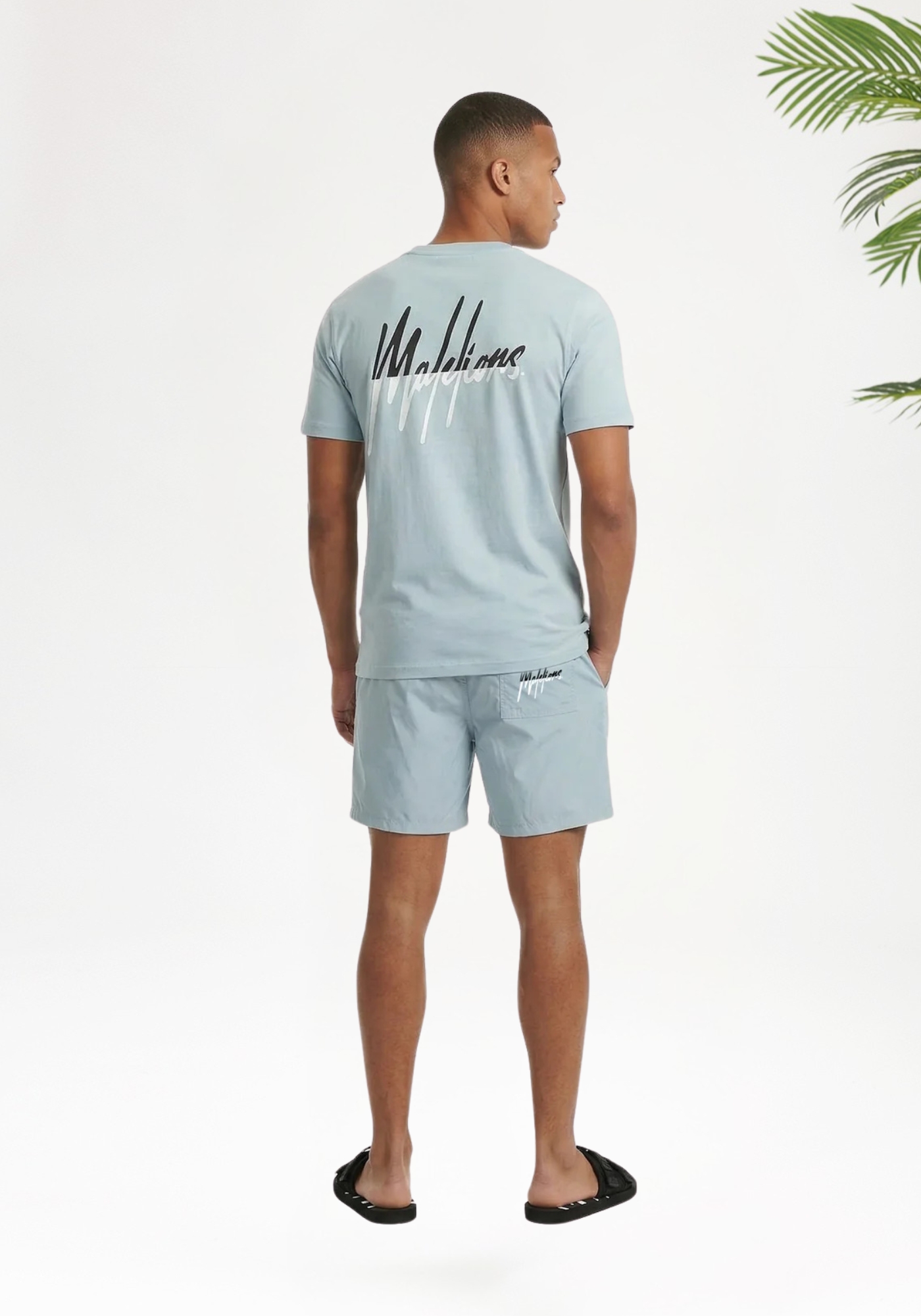 Malelions Men Split Swim Shorts _ Ice Blue (4)