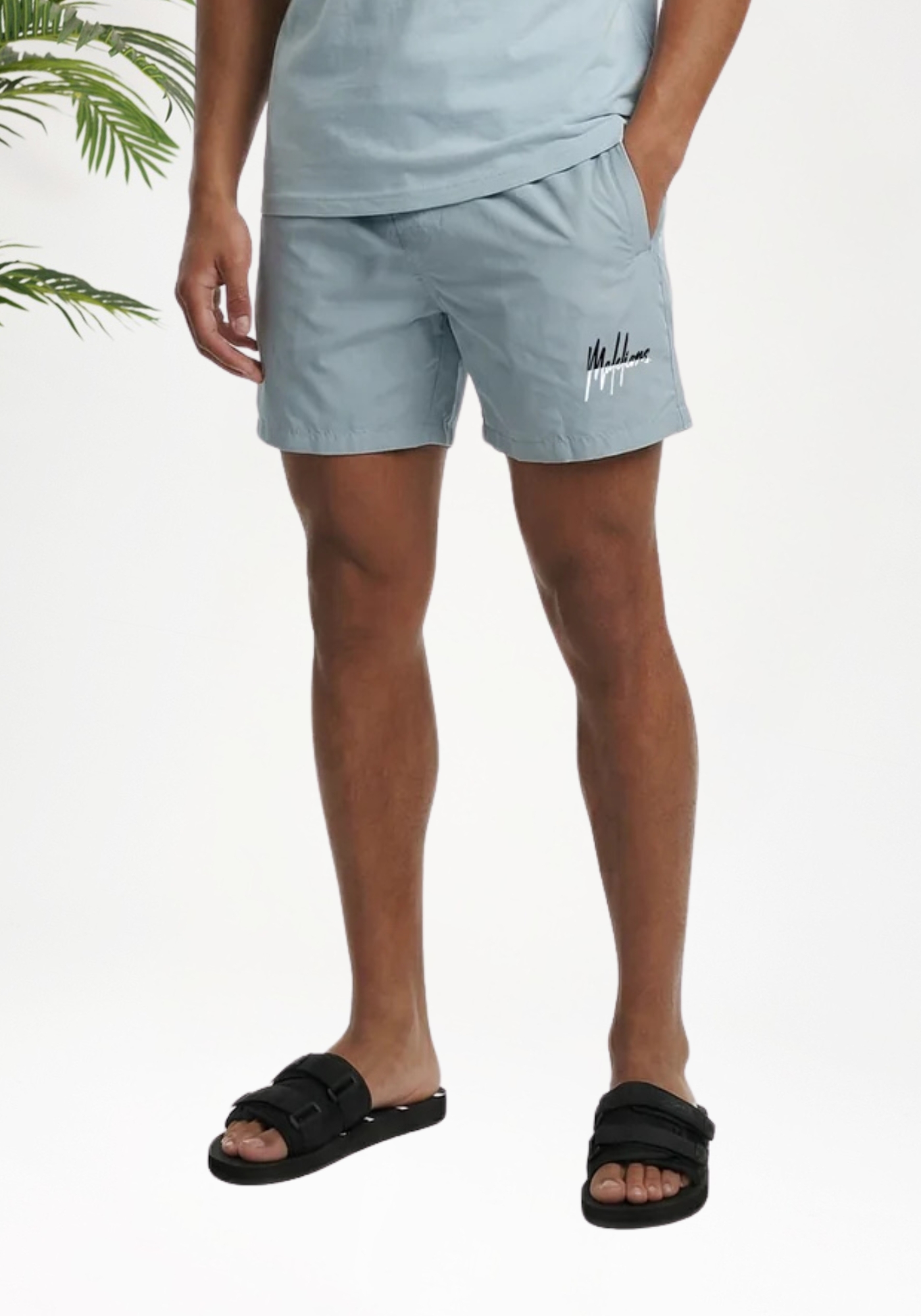 Malelions Men Split Swim Shorts _ Ice Blue (5)
