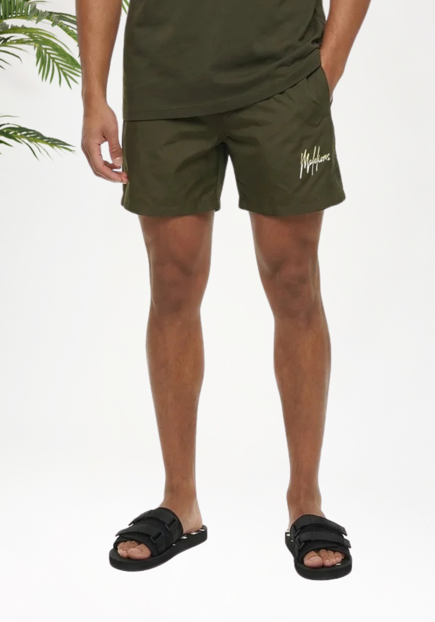 Malelions Men Split Swim Shorts _ Vintage Green (5)