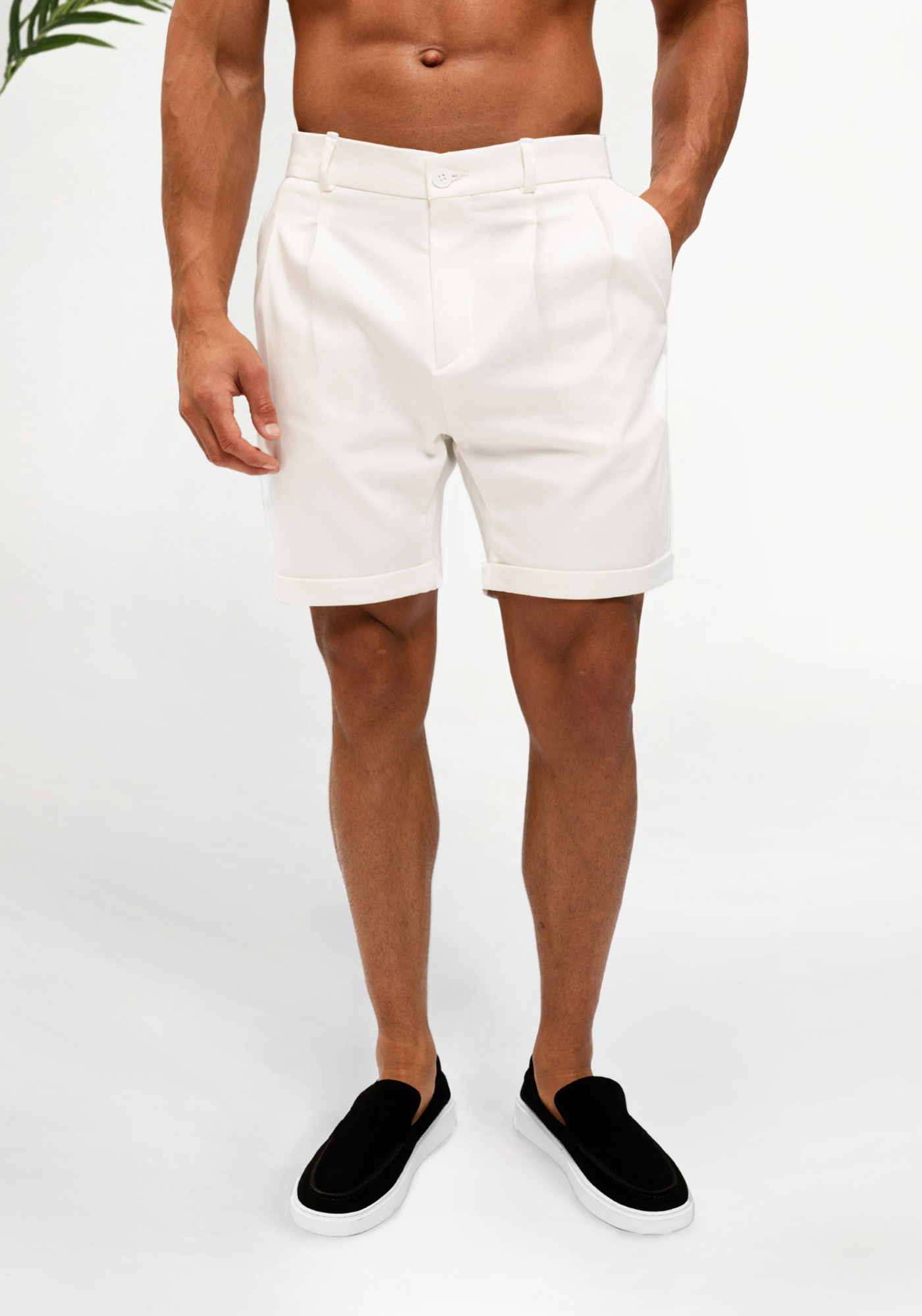 pleated chino off white 5e