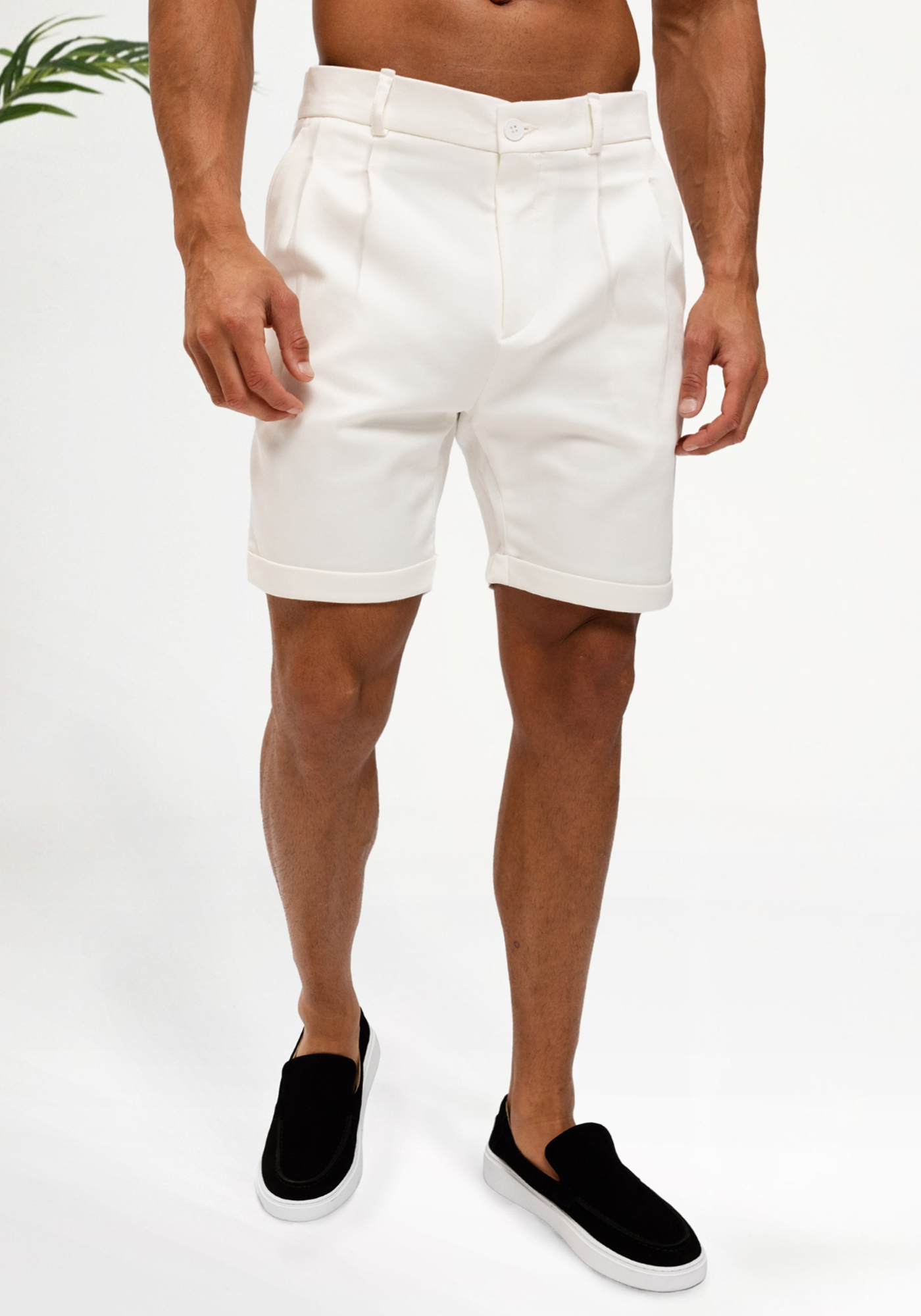 pleated chino off white 6